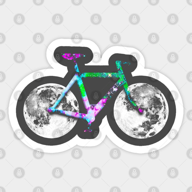 Moon Bike Sticker by robotface
